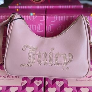 BNWT Juicy Couture Taffy Pink Obsession Crossbody Purse With Thick Sport Strap